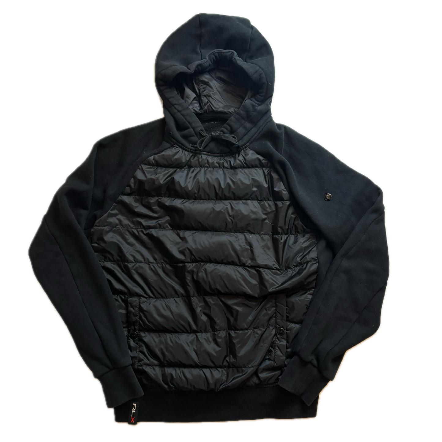 Ralph Lauren RLX Black Puffer Hoodie Hybrid - S