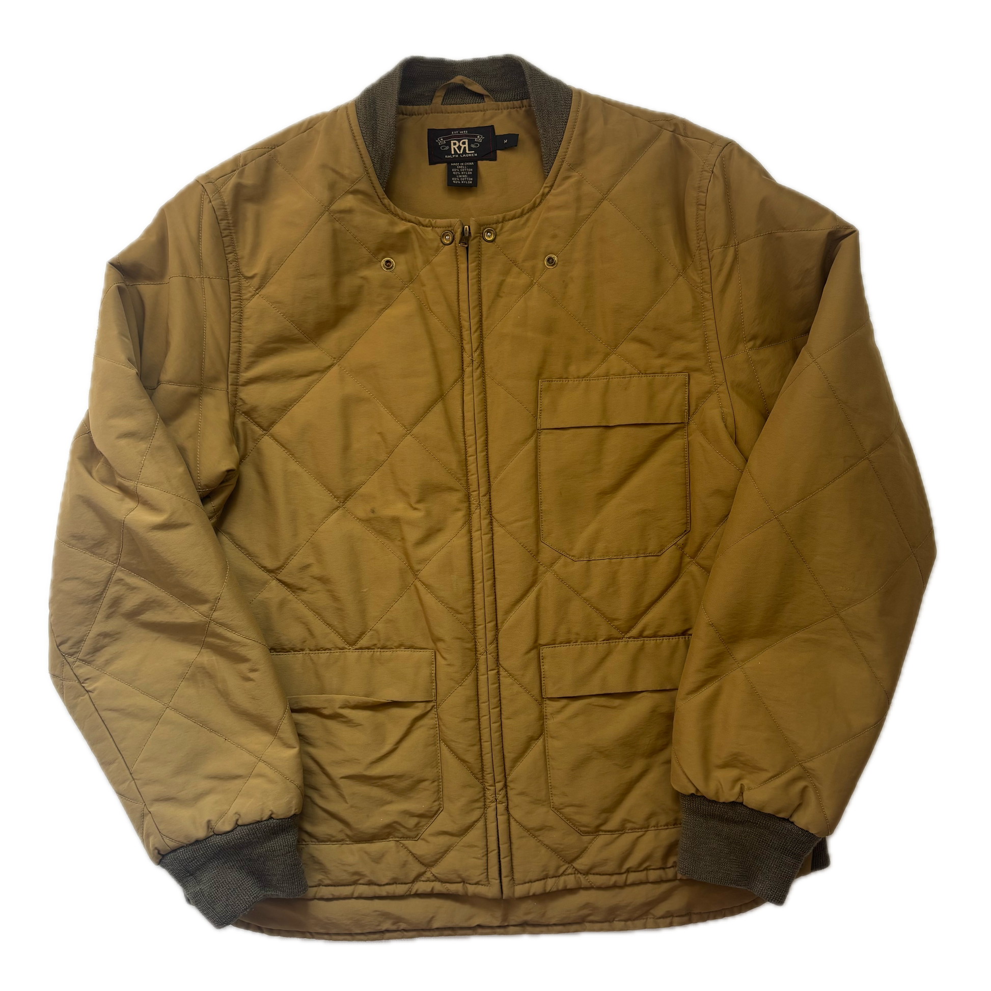 Ralph Lauren RRL Tan Quilted Military Jacket - M