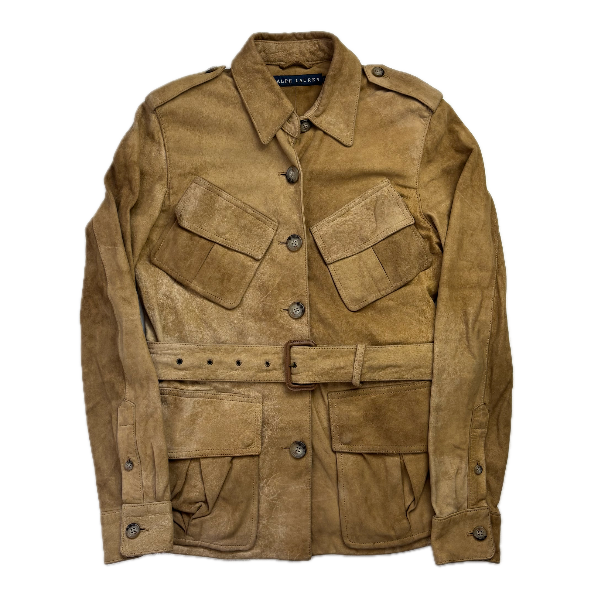 Ralph Lauren Suede Safari Jacket Belted - S