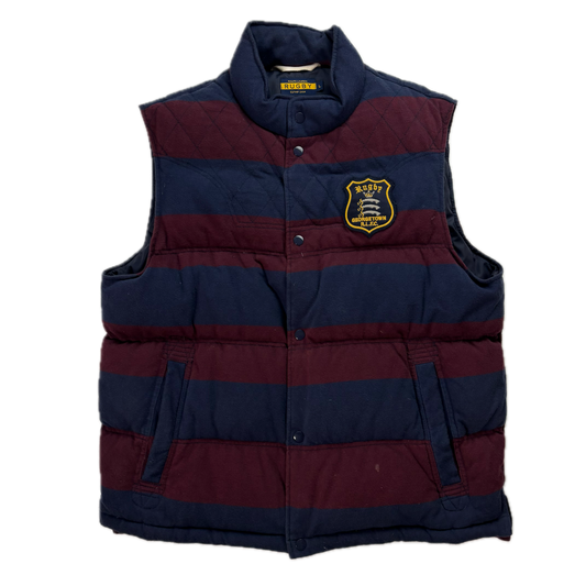 Rugby Georgetown Striped Collegiate Gilet - L
